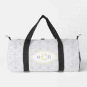 Kust Frans Blauw Wit Geel Tralie Monogram Plunjezak (Voorkant)