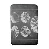 Kust Franse botanische kunst krijtbord schelpen Badmat (Voorkant Verticaal)