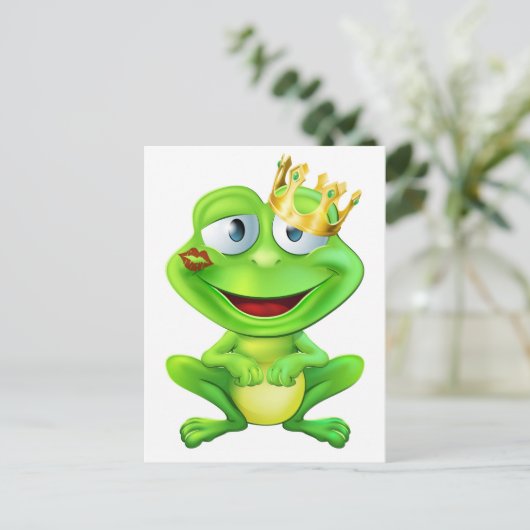 Kust frog prins briefkaart (Staand voorkant)