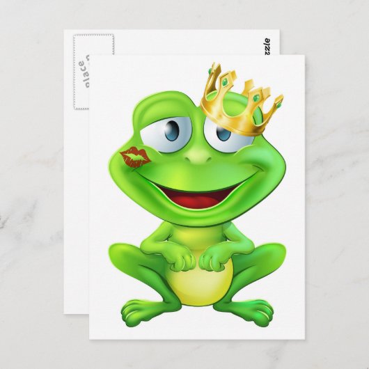 Kust frog prins briefkaart (Voorkant / Achterkant)