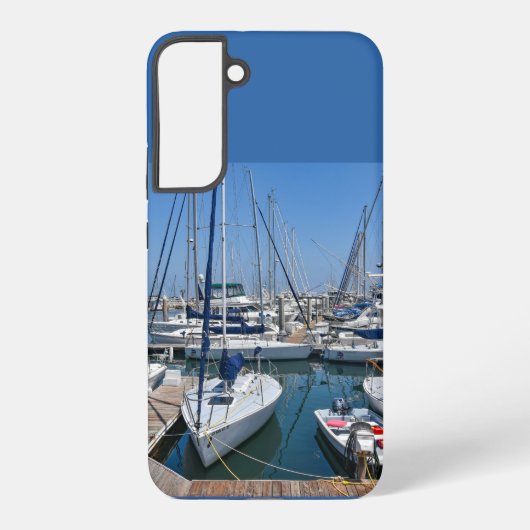 Kust Galaxy Case Witte Jachten Samsung Galaxy Hoesje (Achterkant)
