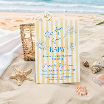 Kust Gele Strepen Zee Zien Jou Gauw Baby Shower