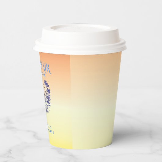 Kust Gele Zeemeermin Cowgirl Summer Party Papieren Bekers (Links)