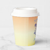 Kust Gele Zeemeermin Cowgirl Summer Party Papieren Bekers (Rechts)