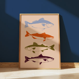 Kust Gevist Vis Kust Lake Cabin Poster