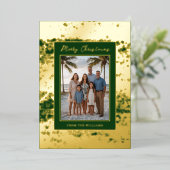 Kust Glam Folie Kerst Kaart Sjabloon Custom (Staand Voorkant)