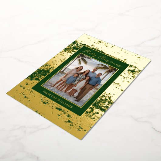 Kust Glam Folie Kerst Kaart Sjabloon Custom (Gedraaid)