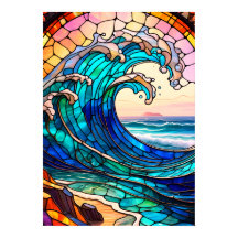 Kust Glas-in-lood Kunst Poster
