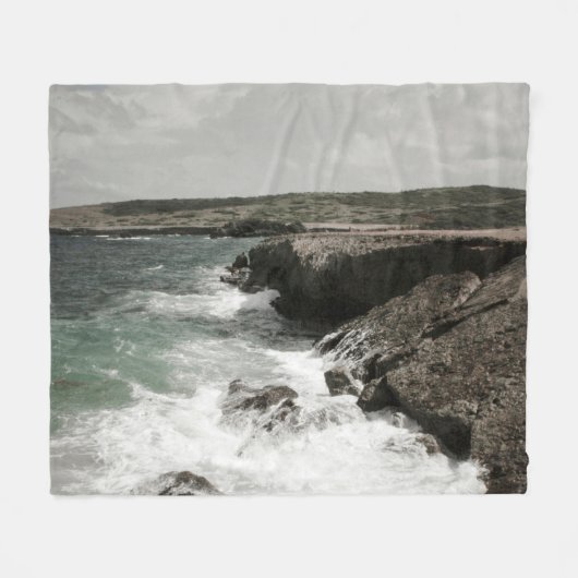 Kust golvende golven fleece deken (Voorkant (Horizontaal))