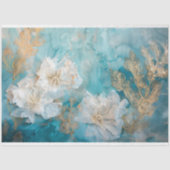 Kust Goud Wit Bloemen Zeewier Weefsel Papier (Voorkant)