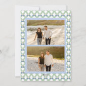 Kust Grandmillennial Kerstmis Seashell 3 Foto Feestdagenkaart (Achterkant)