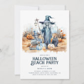 Kust Halloween Strandfeest Kaart (Voorkant)