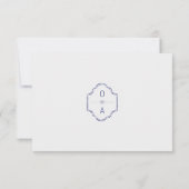 Kust Hand getrokken Palm Seashell Beach bruiloft RSVP Kaartje (Achterkant)