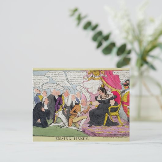 Kust Hands, gepubliceerd in 1827 (kleurenlitho) Briefkaart (Staand voorkant)