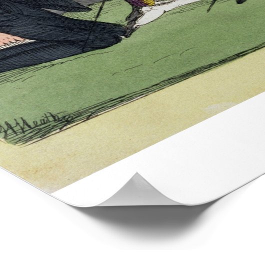 Kust Hands, gepubliceerd in 1827 (kleurenlitho) Poster (Hoek)