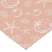 Kust Herfst Pompoen Seashell Korte Tafelloper (Hoek)