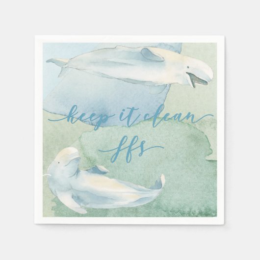 Kust humor papieren servetten houden het schoon (Voorkant)