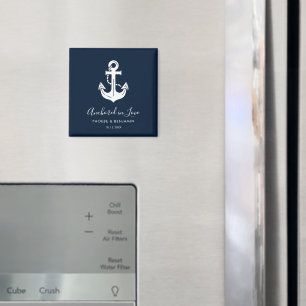 Kust Huwelijksgeschenk Persoonlijke Naam & Datum Magneet