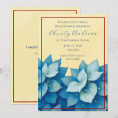 Kust Hydrangea Baby Shower Uitnodiging (Voorkant / Achterkant)