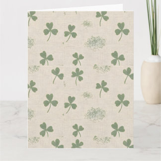 Kust Iers Linnen Shamrock St. Patrick's Dag Groene Kaart