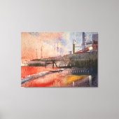 kust in het licht van de ondergaande zon canvas afdruk (Voorkant)