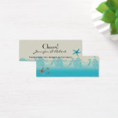 Kust in Zand en Aqua Bruiloft Drink Tickets Mini Visitekaartjes (Bureau)