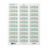 Kust in Zand en Aqua Retouradres Etiket (Full Sheet)