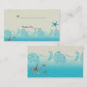 Kust in Zand en Aqua Trouwplaats kaarten Plaatskaartje (Voorkant / Achterkant)