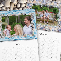 Kust ingelijste 12-maanden familie foto kalender