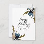 Kust Iris Bloem Elegante Bloemen Gelukkige Verjaar Kaart (Voorkant)