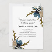 Kust Iris Bloem Nautische Elegante Verjaardag Kaart (Voorkant)