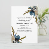 Kust Iris Bloem Nautische Elegante Verjaardag Kaart (Staand voorkant)