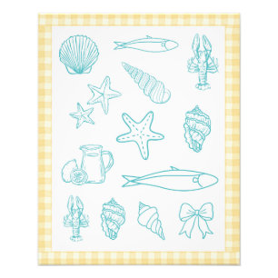 Kust Italiaanse keuken Print   Sorrento Blue Foto Afdruk