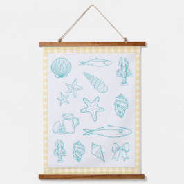 Kust Italiaanse keuken Print | Sorrento Blue Hangend Wandkleed