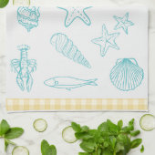 Kust Italiaanse keuken Print | Sorrento Blue Theedoek