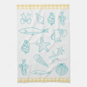 Kust Italiaanse keuken Print | Sorrento Blue Theedoek