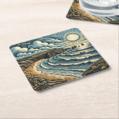 Kust Kartonnen Onderzetters (Schuin)