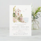 Kust Katholieke Waterverf Kerk Koppel Shower Kaart (Staand voorkant)