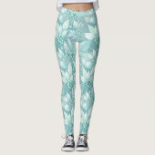 Kust Kerst Blad Bessen Patroon#7 ID1009 Leggings (Voorkant)