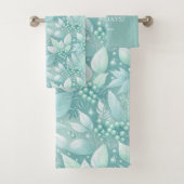 Kust Kerst Bladerbessen Patroon#7 ID1009 Bad Handdoek (Insitu)