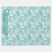 Kust Kerst Bladerbessen Patroon#7 ID1009 Fleece Deken (Voorkant (Horizontaal))