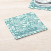 Kust Kerst Bladerbessen Patroon#7 ID1009 Kartonnen Onderzetters (Schuin)