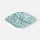 Kust Kerst Bladerbessen Patroon#7 ID1009 Papieren Bordje (Gebogen)