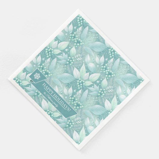 Kust Kerst Bladerbessen Patroon#7 ID1009 Servet (Hoek)