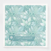 Kust Kerst Bladerbessen Patroon#7 ID1009 Servet (Voorkant)