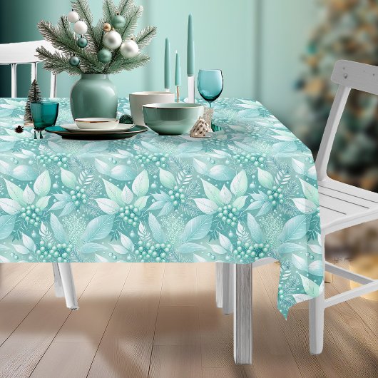 Kust Kerst Bladerbessen Patroon#7 ID1009 Tafelkleed