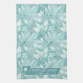 Kust Kerst Bladerbessen Patroon#7 ID1009 Theedoek (Verticaal)