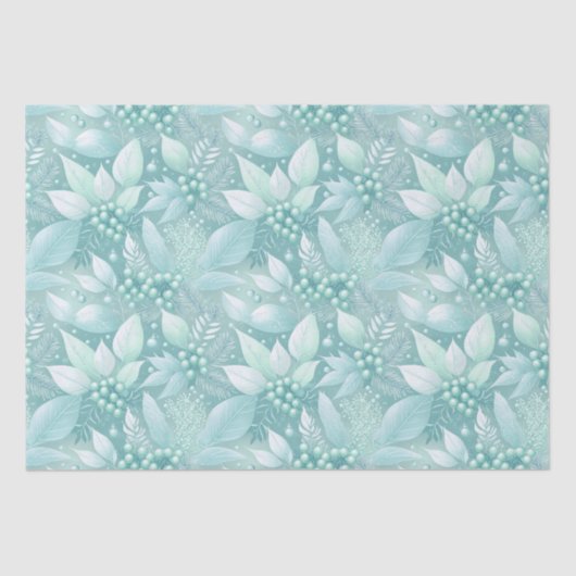 Kust Kerst Bladerbessen Patroon#7 ID1009 Tissuepapier (Voorkant)