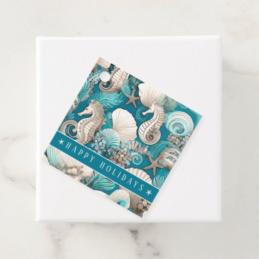 Kust Kerst Bold Zeepaardpatroon#4 ID1009 Bedankjes Labels (In situ)