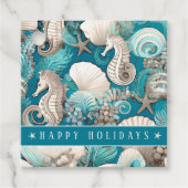 Kust Kerst Bold Zeepaardpatroon#4 ID1009 Bedankjes Labels (Voorkant)